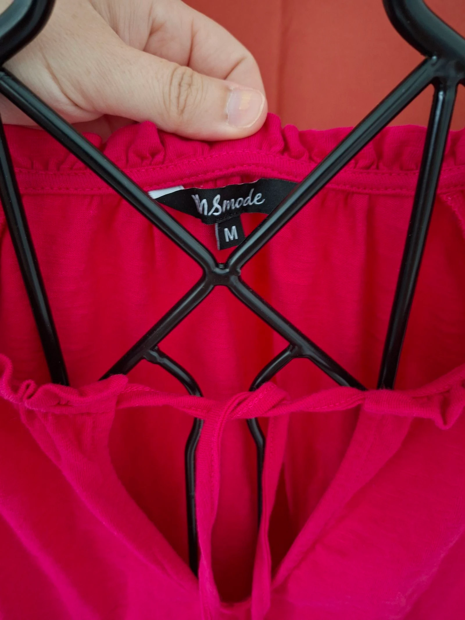 Camiseta fúcsia, mangas bordadas Ms Mode tamanho M – photo 4